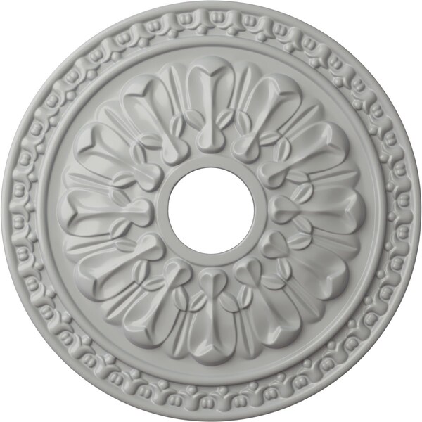 Ekena Millwork Warsaw Ceiling Medallion (Fits Canopies up to 3 1/2"), Hnd-Painted Frost, 18"OD x 3 1/2"ID x 1 3/8"P CM18WAFRF - main